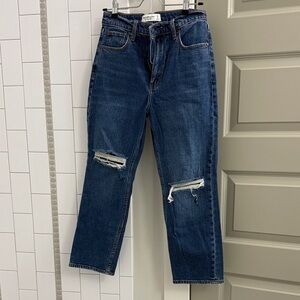 Abercrombie & Fitch Ankle Straight High Rise Jean